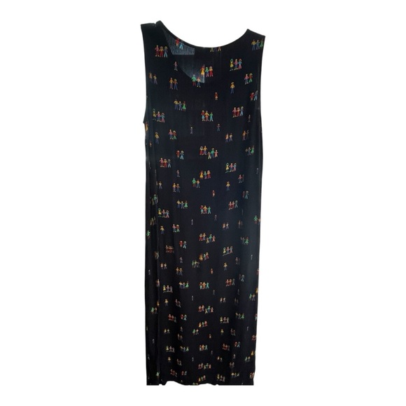 Black Sleeveless Scoop Neck Maxi Sundress - Picture 2 of 6